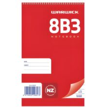 Warwick Notebook 8B3 50 Leaf Spiral Ruled 7mm 100x165mm