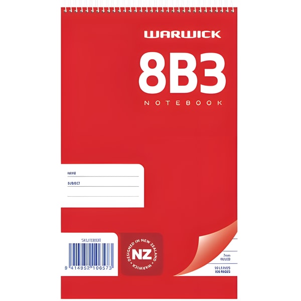 Warwick 8B3 Top Opening Spiral Notebook 50 Leaf Ruled 7mm 1 Warwick 8B3 Top Opening Spiral Notebook 50 Leaf Ruled 7mm