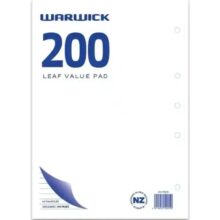 Warwick Pad A4 Value 200 Leaf Ruled 7mm
