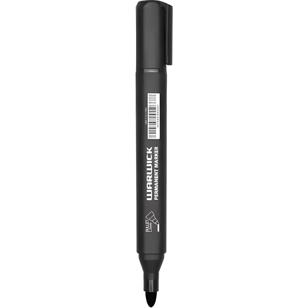 Warwick Permanent Marker Bullet Tip Black 1 Warwick Permanent Marker Bullet Tip Black