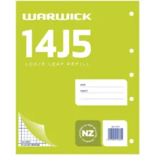 Warwick Refill Quad 14J5 Loose Leaf 40 Leaf 5mm 255x205mm