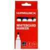 Warwick Whiteboard Marker Bullet Tip 4 Pack Assorted