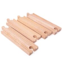 Alternative view of Bigjigs Rail Long Straights Wooden Train Track Pack of 4
