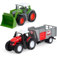 Alternative view of Dickie Farm Fendt and Massey Ferguson Farm Set with Trailer