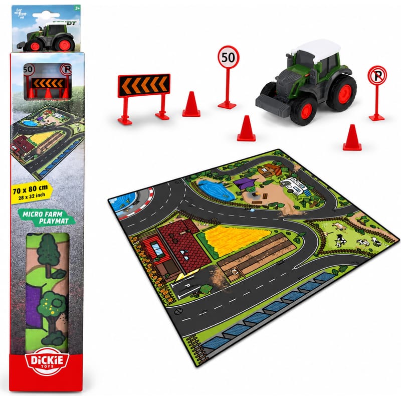 Dickie Micro Farm Playmat with Tractor 1 Dickie Micro Farm Playmat with Tractor