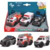 Dickie Micro SOS Rescue Patrol 3 Pack Vehicles