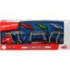 Dickie City Car Carrier Red Express with 3 Die-Cast Cars