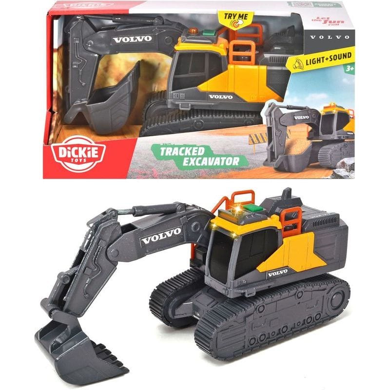 Dickie Construction Volvo Tracked Excavator Toy 23cm 2 Dickie Construction Volvo Tracked Excavator Toy 23cm - Image 2