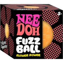 NeeDoh Fuzz Ball Flower Power Orange