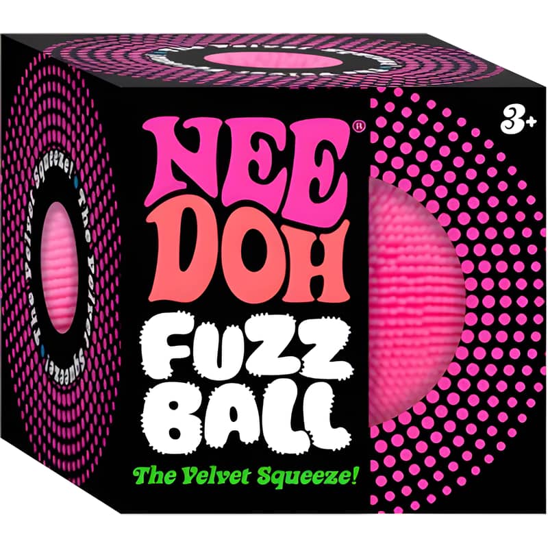 NeeDoh Fuzz Ball Velvet Squeeze Tickled Pink 1 NeeDoh Fuzz Ball Velvet Squeeze Tickled Pink