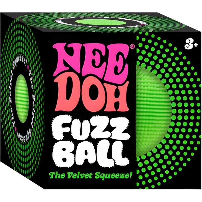 NeeDoh Fuzz Ball Velvet Squeeze Zesty Green 1 NeeDoh Fuzz Ball Velvet Squeeze Zesty Green