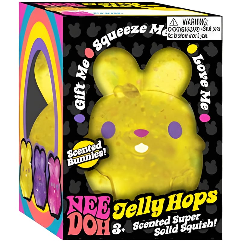 NeeDoh Jelly Hops Yellow Banana 1 NeeDoh Jelly Hops Yellow Banana
