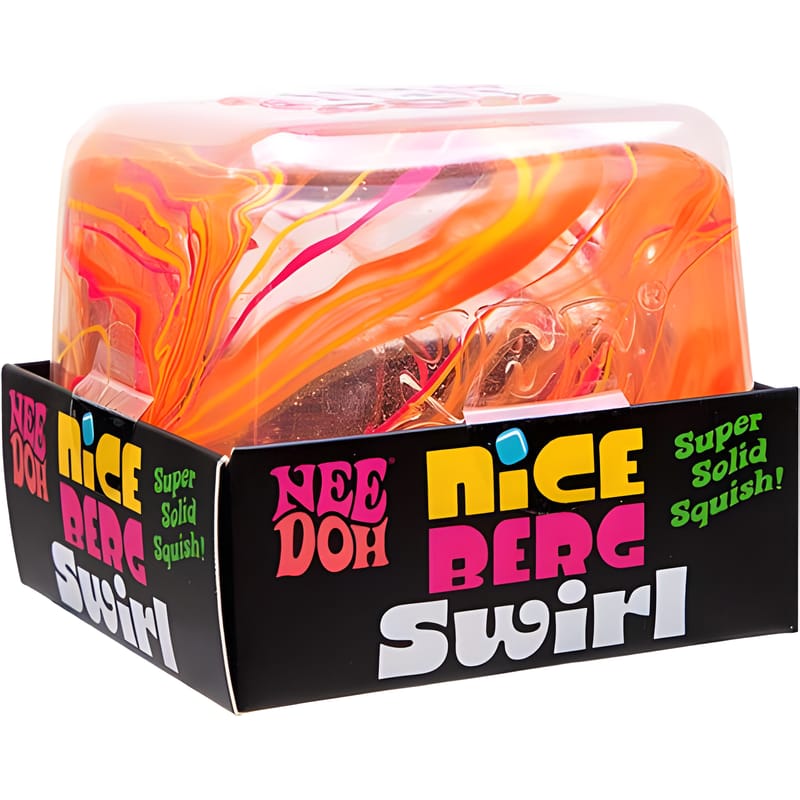 NeeDoh Nice Berg Mega Swirl Orange Yellow Pink 1 NeeDoh Nice Berg Mega Swirl Orange Yellow Pink