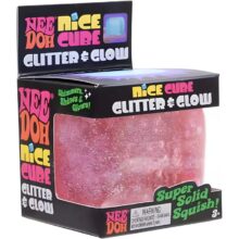 NeeDoh Nice Cube Glitter and Glow Pink