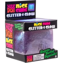 NeeDoh Nice Cube Glitter and Glow Purple