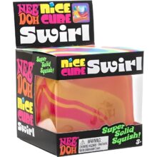 NeeDoh Nice Cube Swirl Orange Yellow Pink