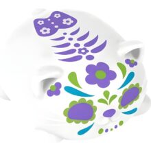 Alternative view of NeeDoh Sugar Skull Cats Purple