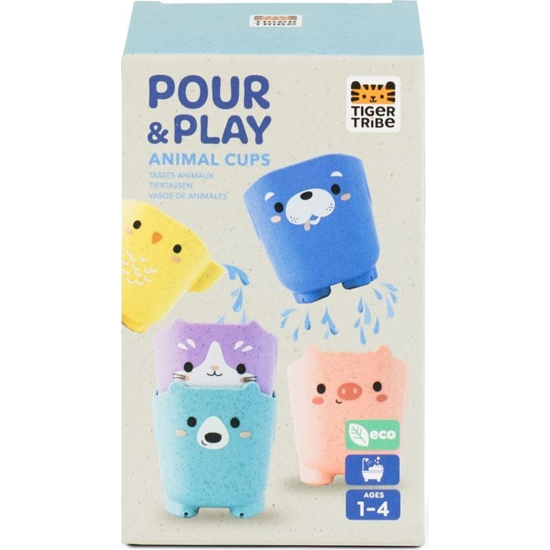 Tiger Tribe Pour and Play Animal Cups Bath Toy 1 Tiger Tribe Pour and Play Animal Cups Bath Toy