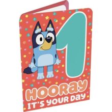 Bluey 1st Birthday Card