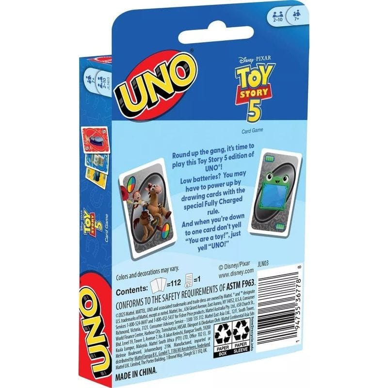 UNO Disney Pixar Toy Story 5 Card Game 4 UNO Disney Pixar Toy Story 5 Card Game - Image 4