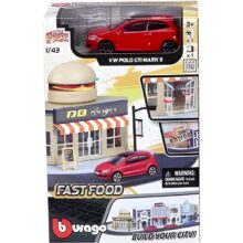 Bburago 1:43 Street Fire City Fast Food Restaurant Playset