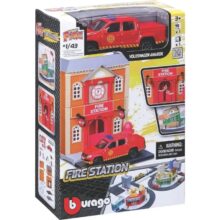 Bburago 1:43 Street Fire City Fire Station Playset
