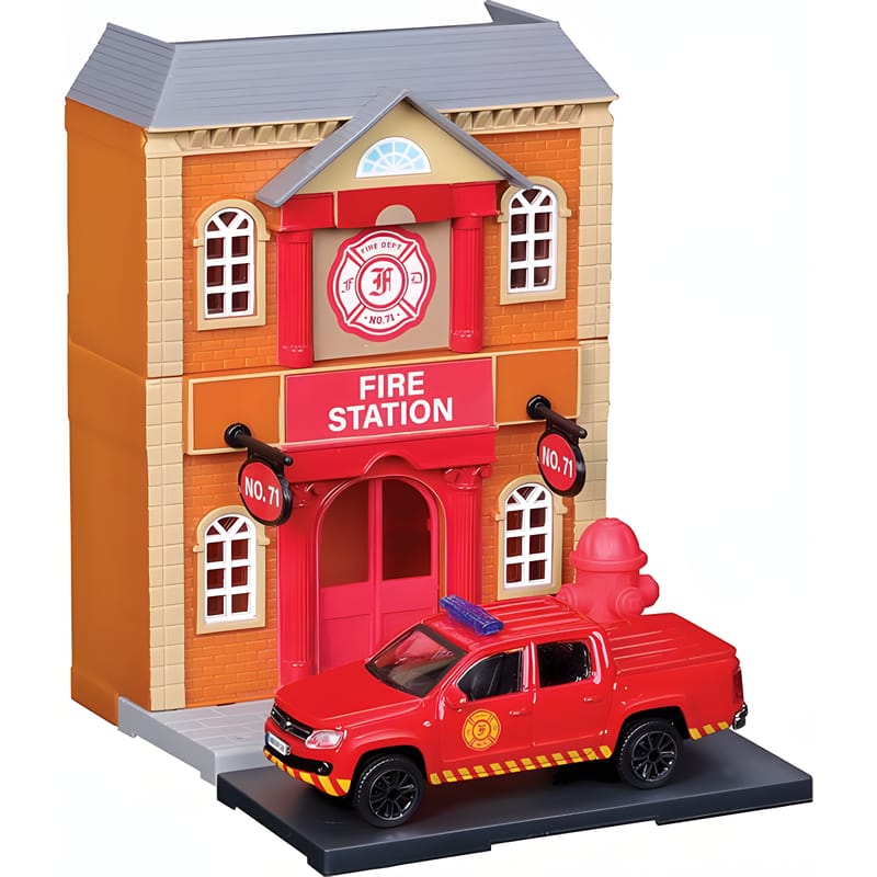Bburago 1:43 Street Fire City Fire Station Playset 2 Bburago 1:43 Street Fire City Fire Station Playset - Image 2