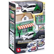 Bburago 1:43 Street Fire City Pharmacy Playset