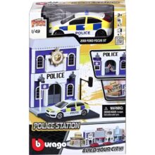 Bburago 1:43 Street Fire City Police Station Playset