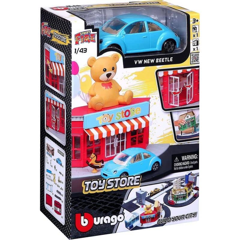 Bburago 1:43 Street Fire City Toy Store Playset 1 Bburago 1:43 Street Fire City Toy Store Playset
