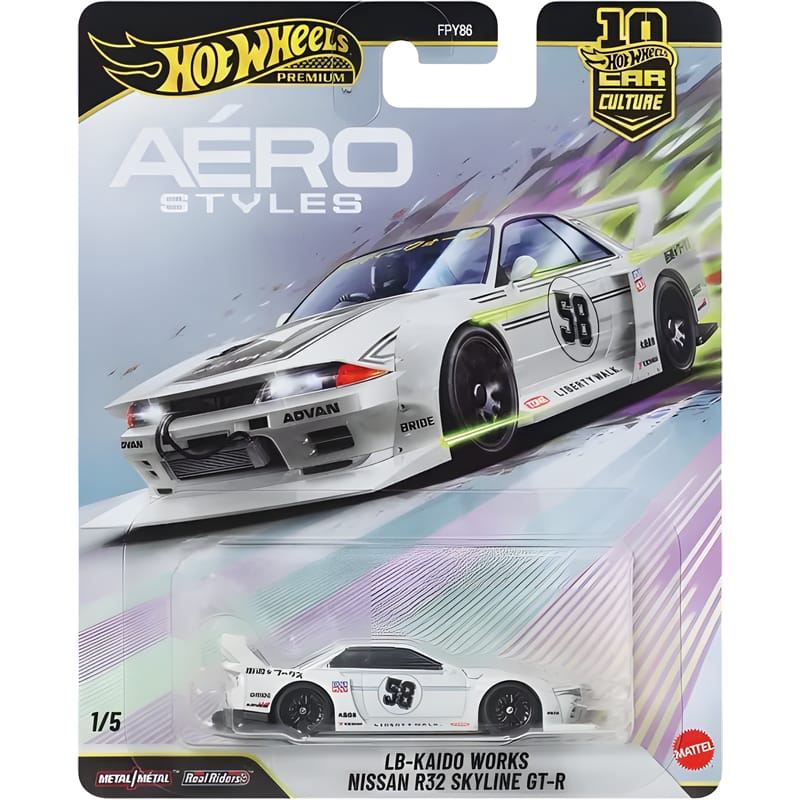 Hot Wheels Premium Car Culture Aero Styles LB-Kaido Works Nissan R32 Skyline GT-R 1 Hot Wheels Premium Car Culture Aero Styles LB-Kaido Works Nissan R32 Skyline GT-R