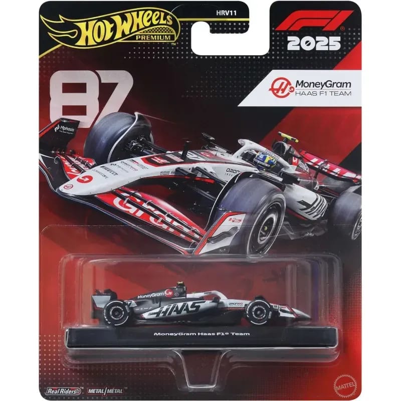 Hot Wheels Premium Formula 1 Haas Oliver Bearman 87 1 Hot Wheels Premium Formula 1 Haas Oliver Bearman 87