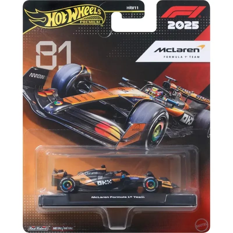 Hot Wheels Premium Formula 1 McLaren Oscar Piastri 81 1 Hot Wheels Premium Formula 1 McLaren Oscar Piastri 81