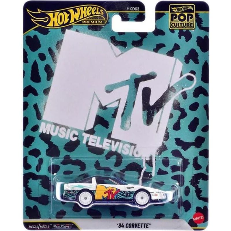 Hot Wheels Premium Pop Culture MTV 1984 Corvette 1 Hot Wheels Premium Pop Culture MTV 1984 Corvette