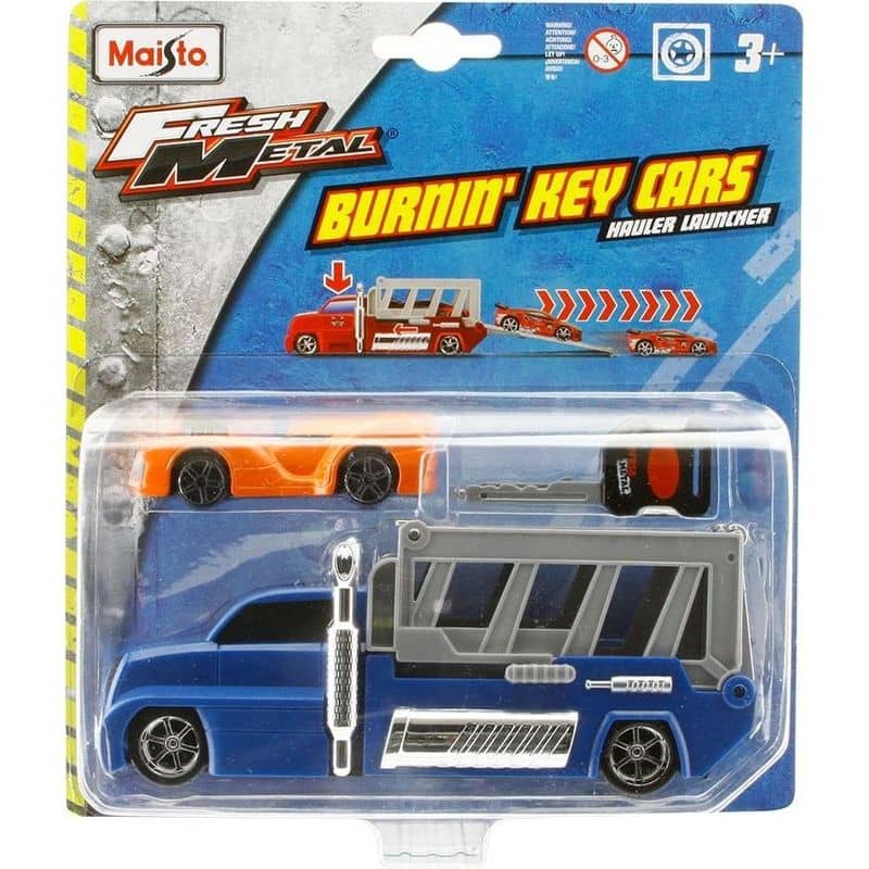 Maisto Fresh Metal Burnin Key Cars Hauler Launcher Blue 1 Maisto Fresh Metal Burnin Key Cars Hauler Launcher Blue