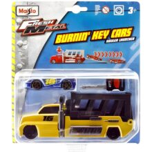 Maisto Fresh Metal Burnin Key Cars Hauler Launcher Gold
