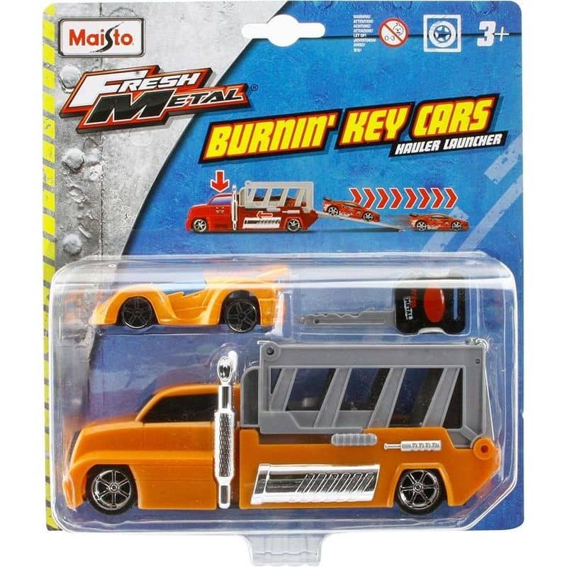 Maisto Fresh Metal Burnin Key Cars Hauler Launcher Orange 1 Maisto Fresh Metal Burnin Key Cars Hauler Launcher Orange