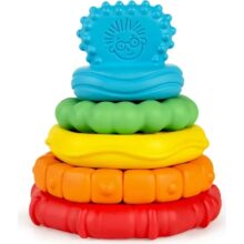 Alternative view of Baby Einstein Stack and Teethe Multi-Textured Teether Toy