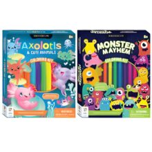 Alternative view of Kaleidoscope Colouring Kit Twin Pack Axolotls and Monsters