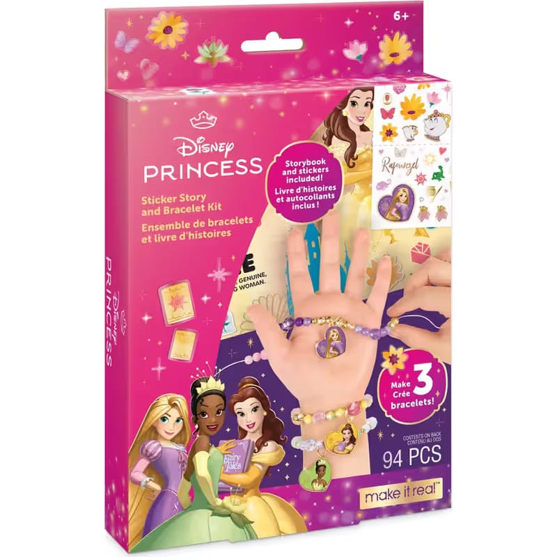 Make It Real Disney Princess Sticker Story and Bracelet Kit 94 Piece 1 Make It Real Disney Princess Sticker Story and Bracelet Kit 94 Piece