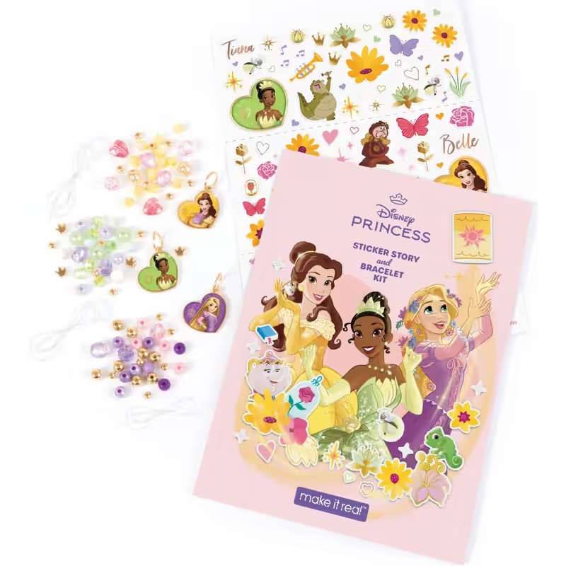 Make It Real Disney Princess Sticker Story and Bracelet Kit 94 Piece 2 Make It Real Disney Princess Sticker Story and Bracelet Kit 94 Piece - Image 2