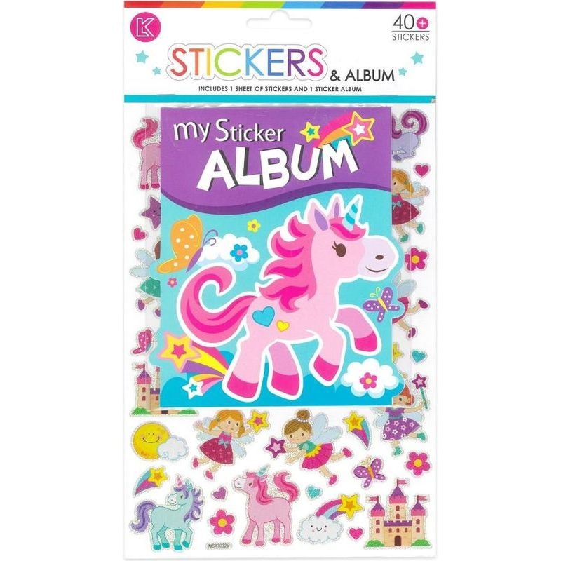 Unicorns and Fairies Sticker Album and 40 Stickers 1 Unicorns and Fairies Sticker Album and 40 Stickers