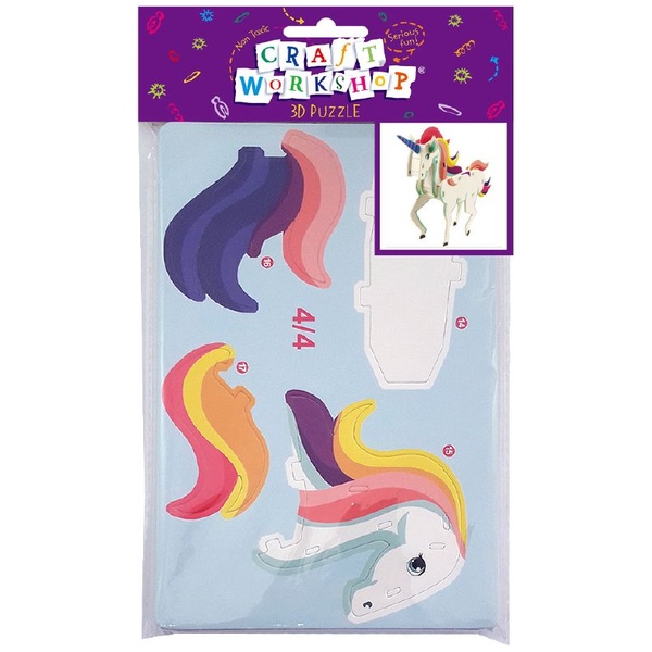 Craft Workshop 3D Puzzle Craft Kit Unicorn 1 Craft Workshop 3D Puzzle Craft Kit Unicorn