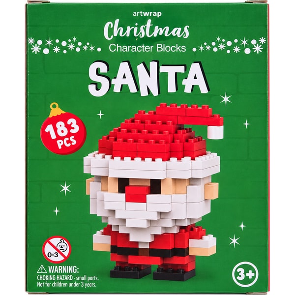 Artwrap Christmas Building Blocks Kit 183 Pieces Santa 1 Artwrap Christmas Building Blocks Kit 183 Pieces Santa