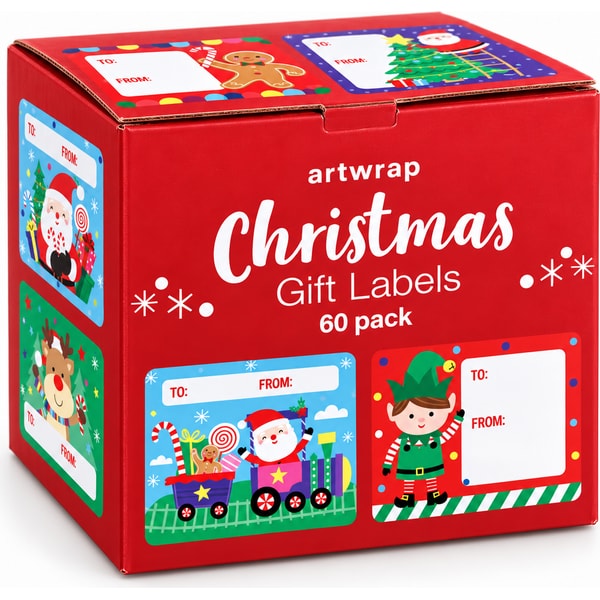 Artwrap Christmas Jumbo Gift Labels 60 Pack Kids 1 Artwrap Christmas Jumbo Gift Labels 60 Pack Kids