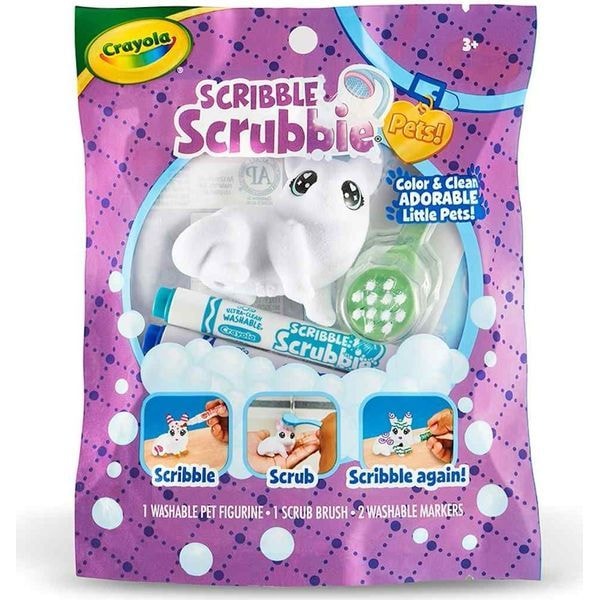 Crayola Scribble Scrubbie Colour and Wash Single Pack Pet Corbin the Singapura Cat 1 Crayola Scribble Scrubbie Colour and Wash Single Pack Pet Corbin the Singapura Cat