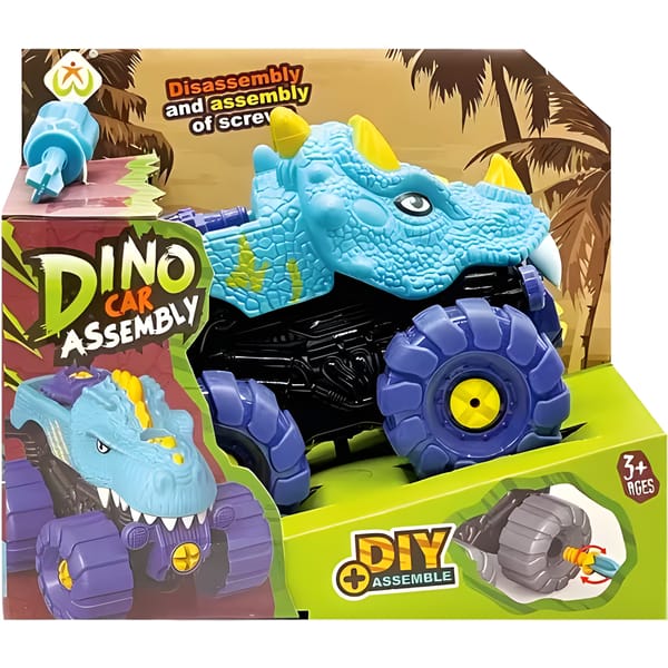 DIY Dino Car Blue Dinosaur Truck 1 DIY Dino Car Blue Dinosaur Truck