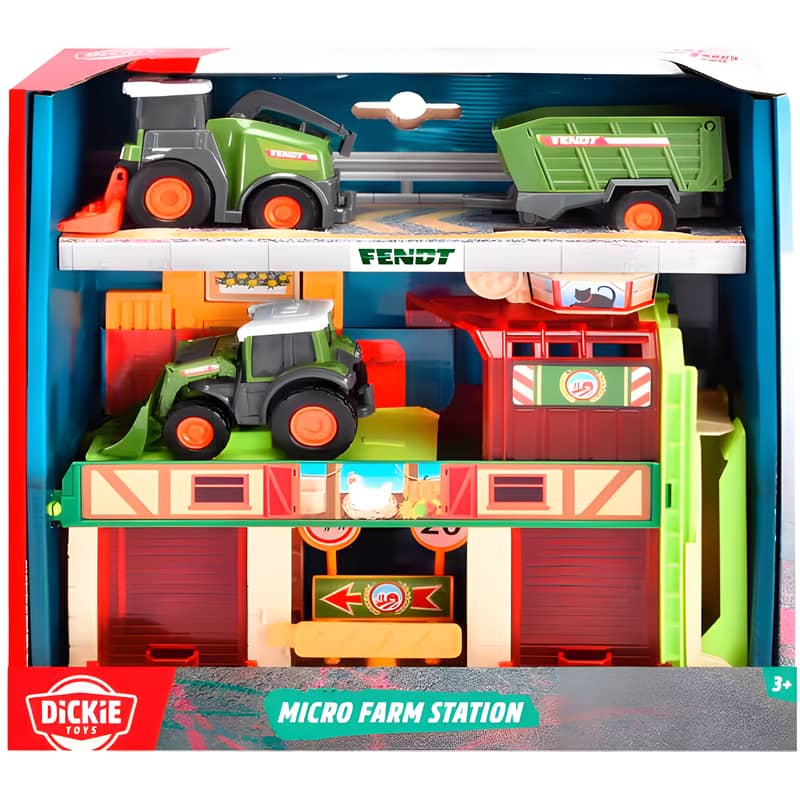 Dickie Toys Micro Farm Station Playset with 3 Vehicles 1:64 1 Dickie Toys Micro Farm Station Playset with 3 Vehicles 1:64