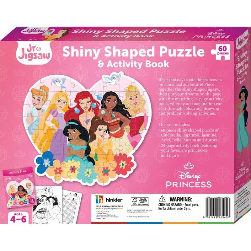 Jnr Jigsaw Disney Princess Shiny Shaped Jigsaw Puzzle 60 Pieces and Activity Book 8 Jnr Jigsaw Disney Princess Shiny Shaped Jigsaw Puzzle 60 Pieces and Activity Book - Image 8