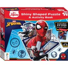 Jnr Jigsaw Marvel Spider-Man Shiny Shaped Jigsaw Puzzle 60 Pieces and Activity Book